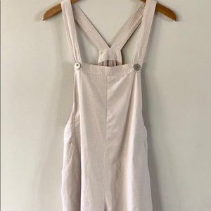 Urban Outfitters Kimchi Cream Overall Shorts Small